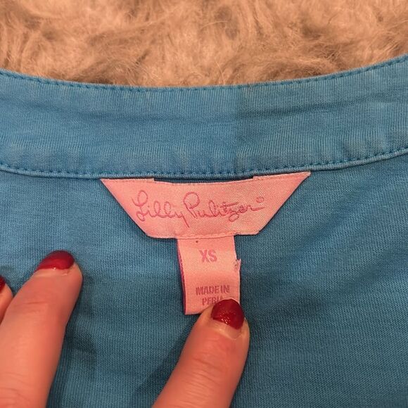 Lilly Pulitzer‎ Beckett shirt dress in Ariel blue size xs - Picture 5 of 8